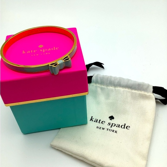 Kate Spade Blue Bow Bangle Bracelet - Picture 3 of 3